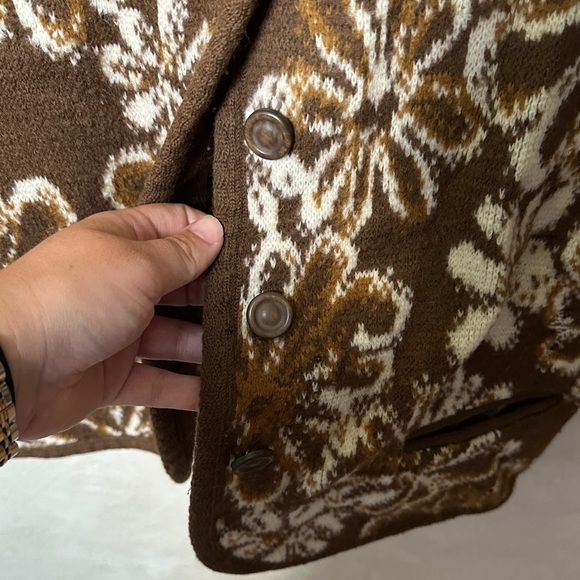 Vintage Catalina Jacquard Knit Cardigan sz 36 - Picture 4 of 7